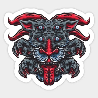 Panther face illustration Sticker